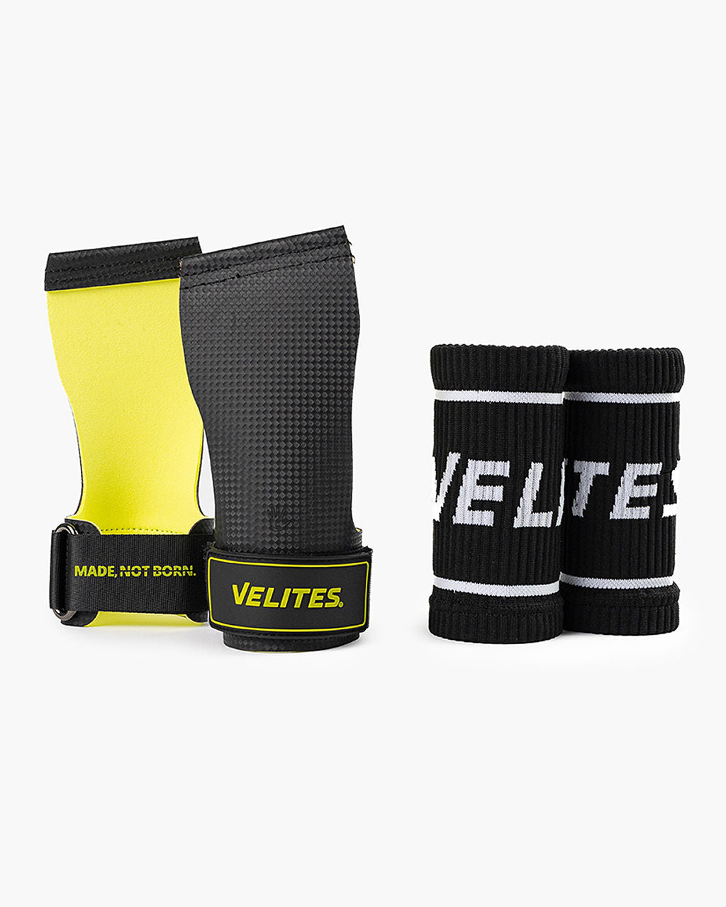 Quad Ultra grips sans magnésie et protège-poignets noir et vert