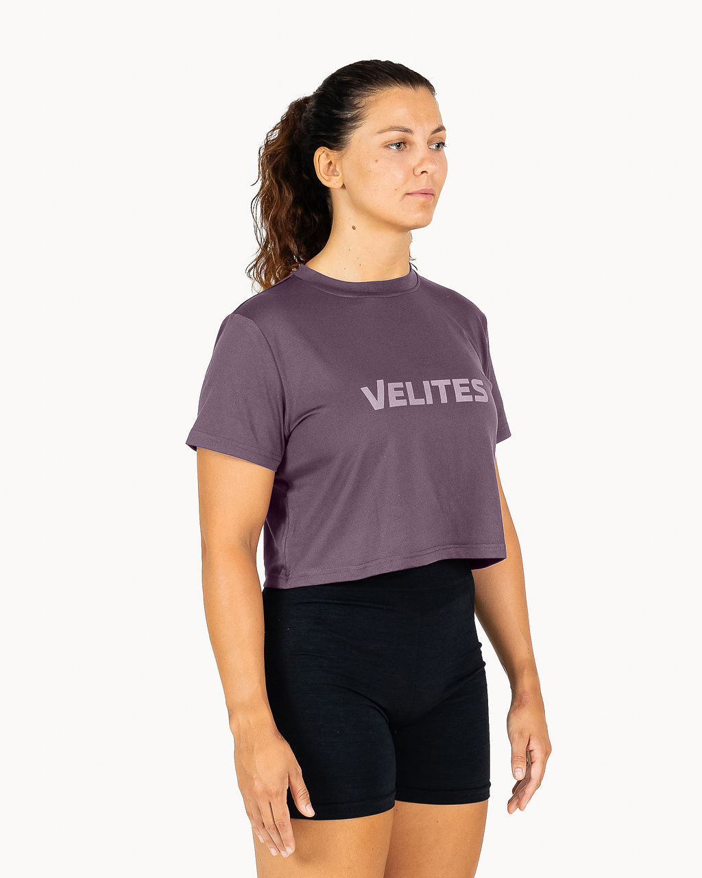 Velites Holo t-shirt crop femme trois-quarts color_Tupal
