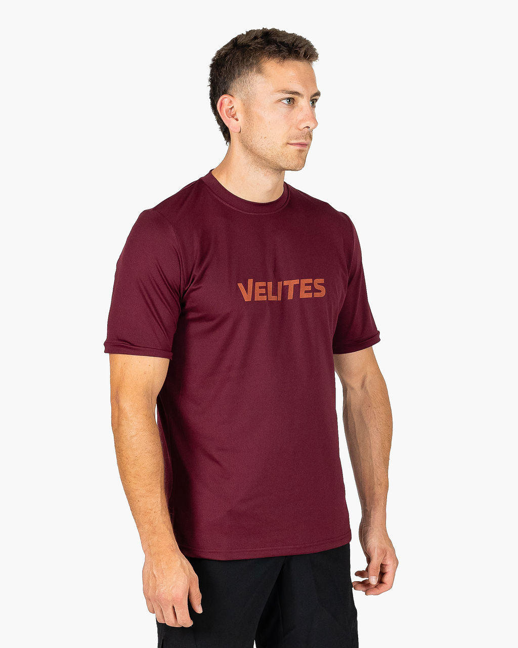 Velites Holo T-shirt three-quarter color_Pomegranate
