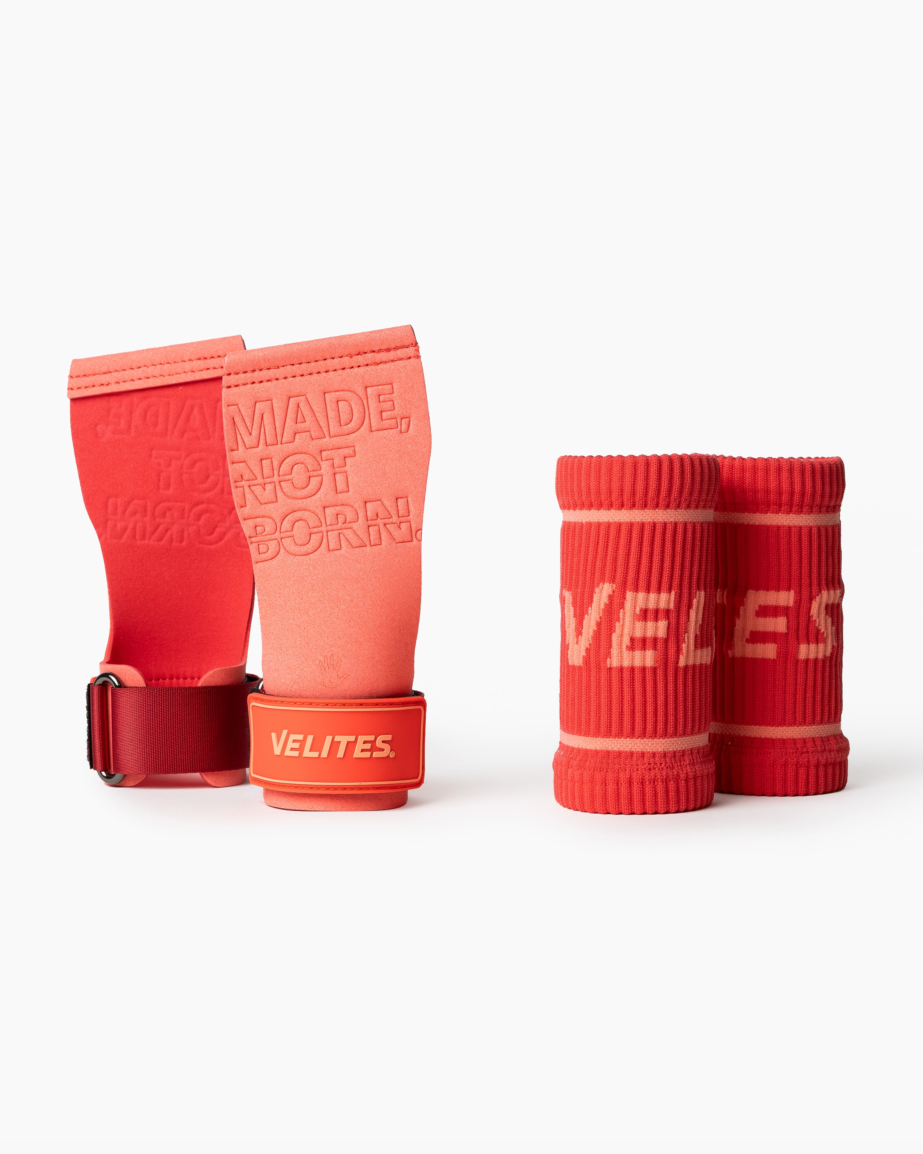 Velites Quad Pro grips en magnésium et sangles de poignet orange