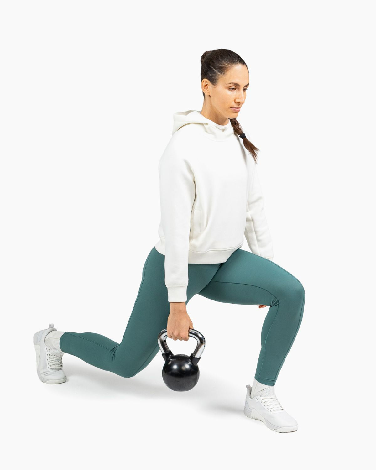 Velites Damen Holo Cropped-Kapuzenpullover Übung color_Pearl