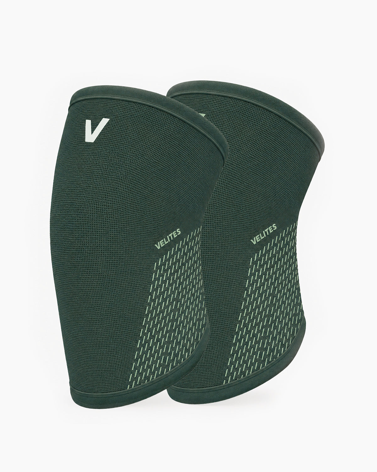 Par de Rodilleras POWER 7 mm VELITES vista lateral verde
