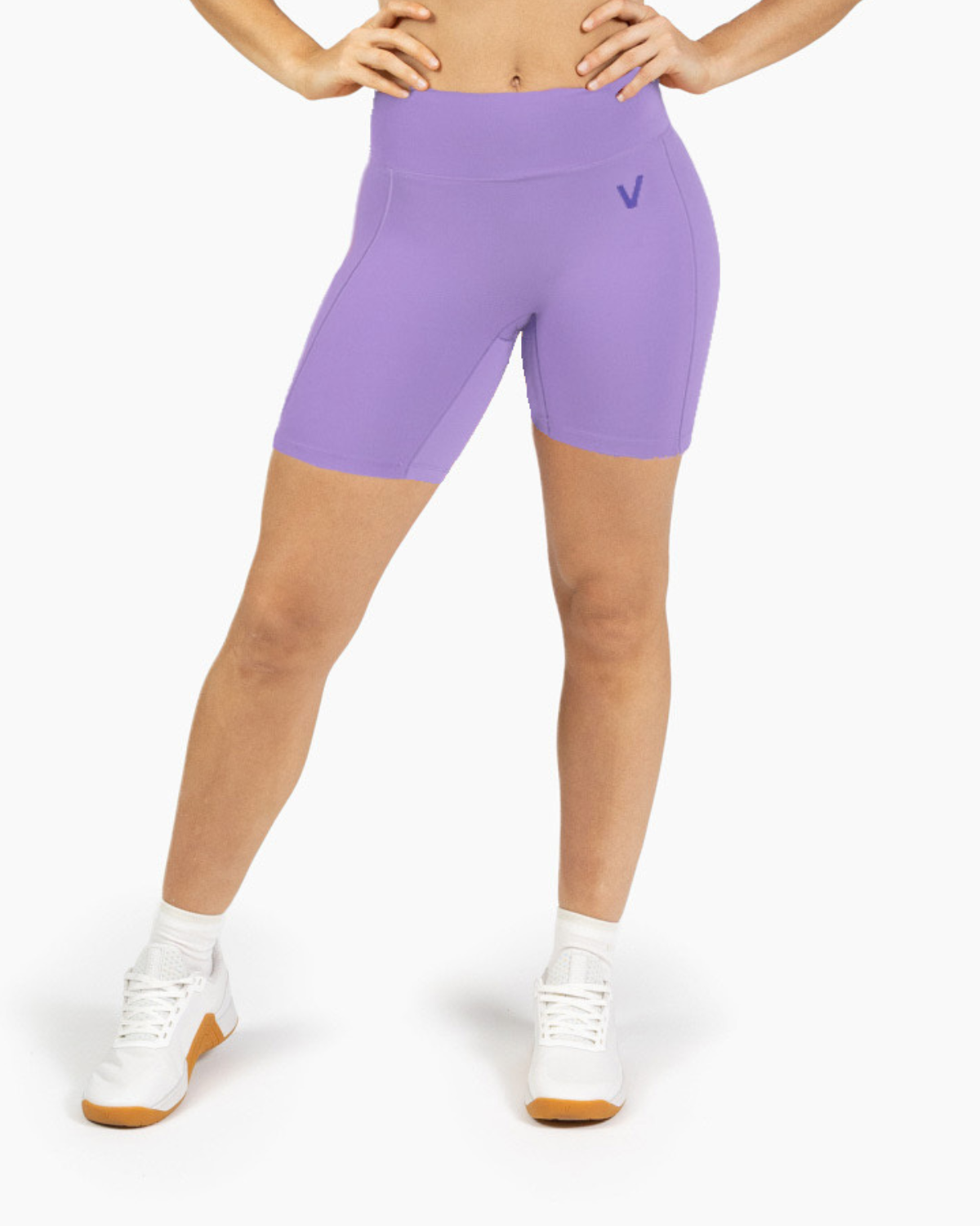 Legging medio Holo mujer Velites frontal color_Wisteria