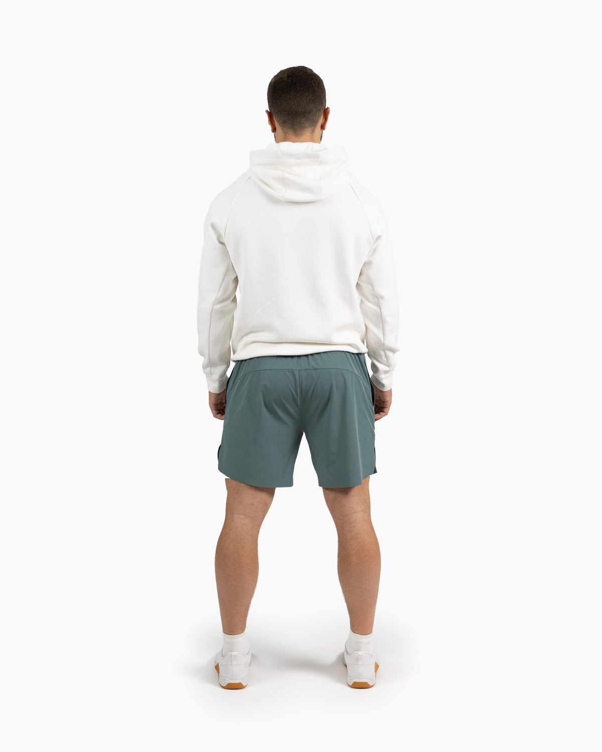 Holo men's hooded sweatshirt Velites back color_Pearl