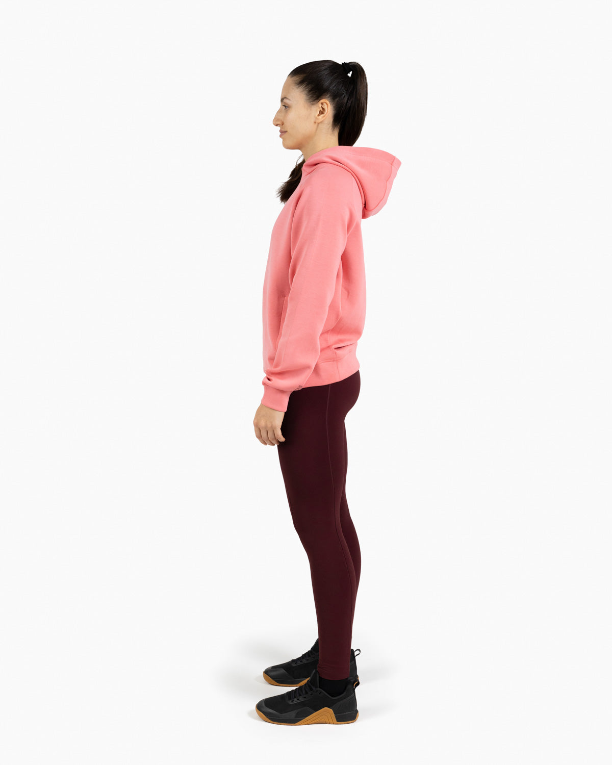 Holo women's hooded sweatshirt Velites side color_Raspberry