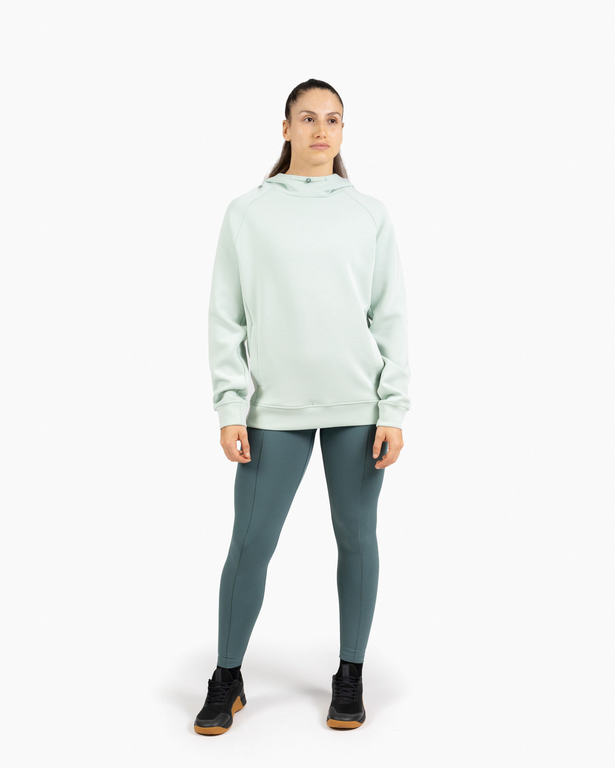 Holo women's hooded sweatshirt Velites full front color_Mojito
