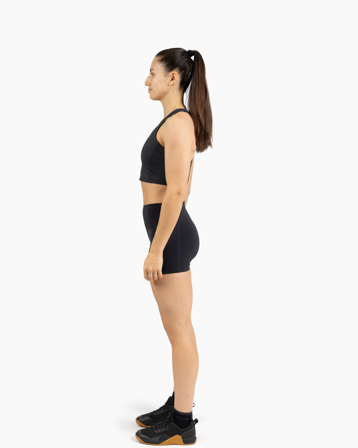 Legging corto Holo mujer lateral Velites color_Black