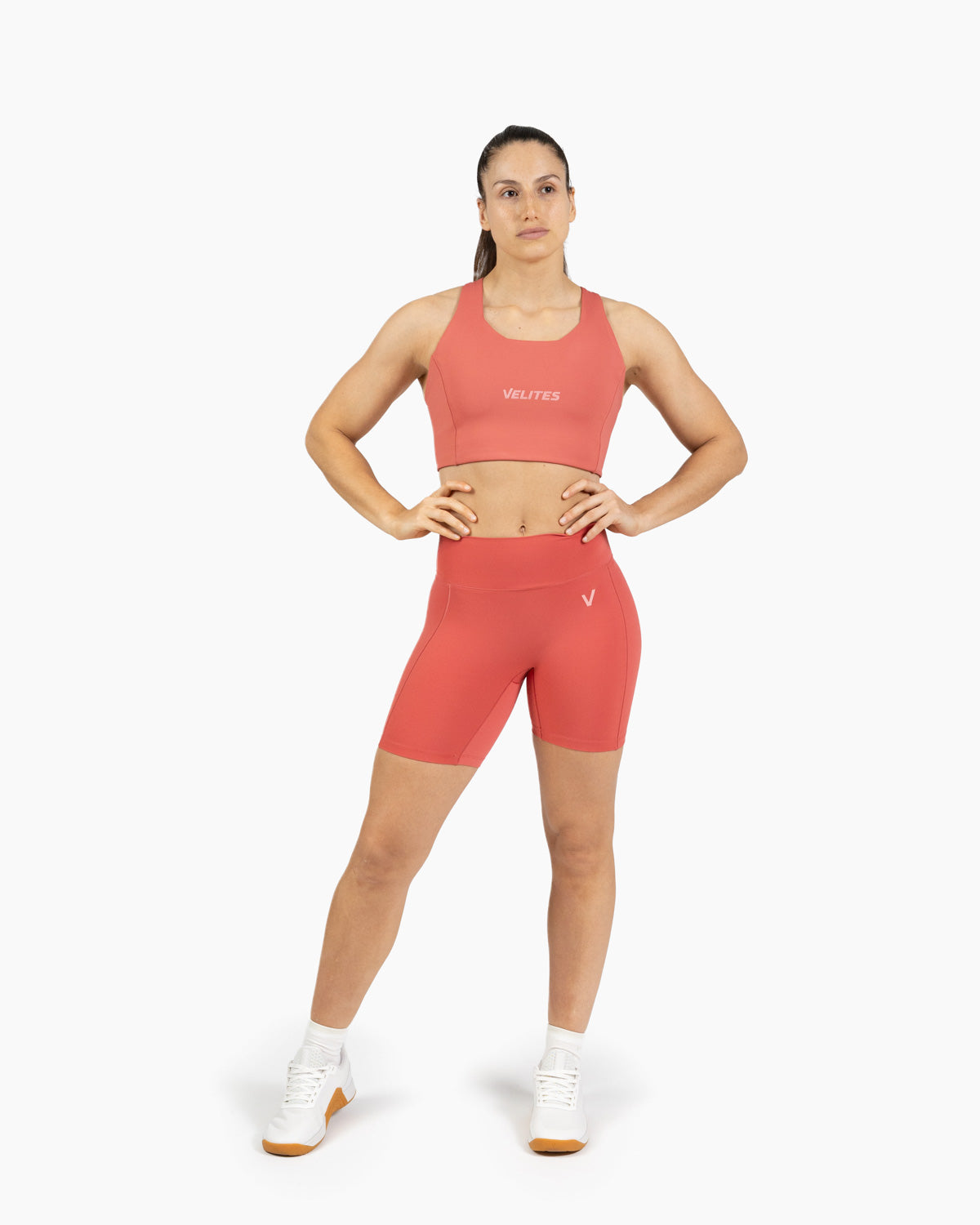 Legging medio Holo mujer Velites ejercicio color_Raspberry