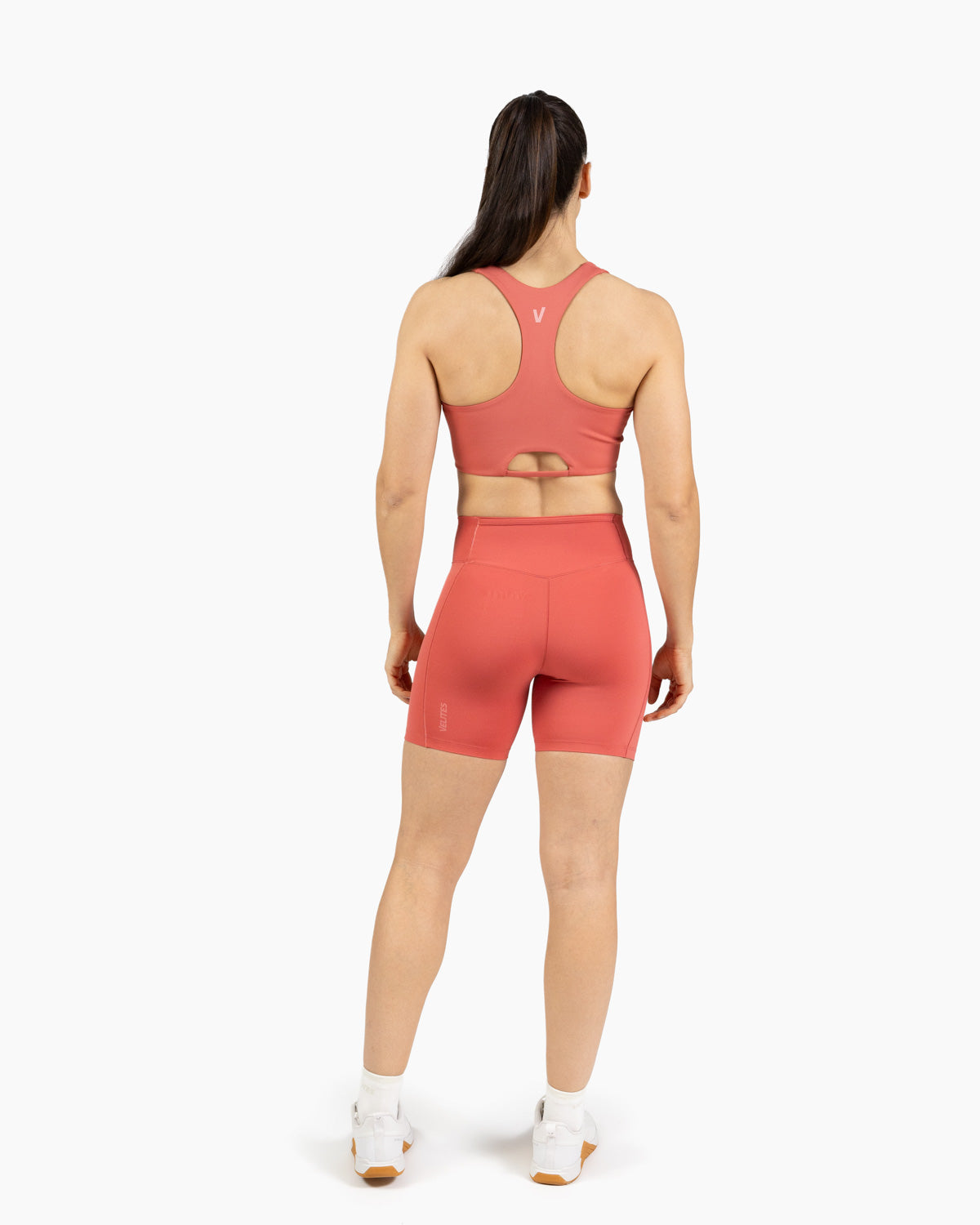 Legging medio Holo mujer Velites espalda color_Raspberry