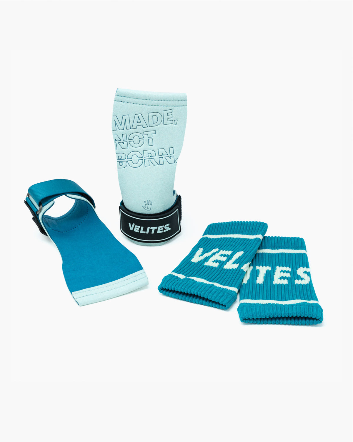 Velites Quad Pro grips en magnésium et sangles de poignet, détail bleu