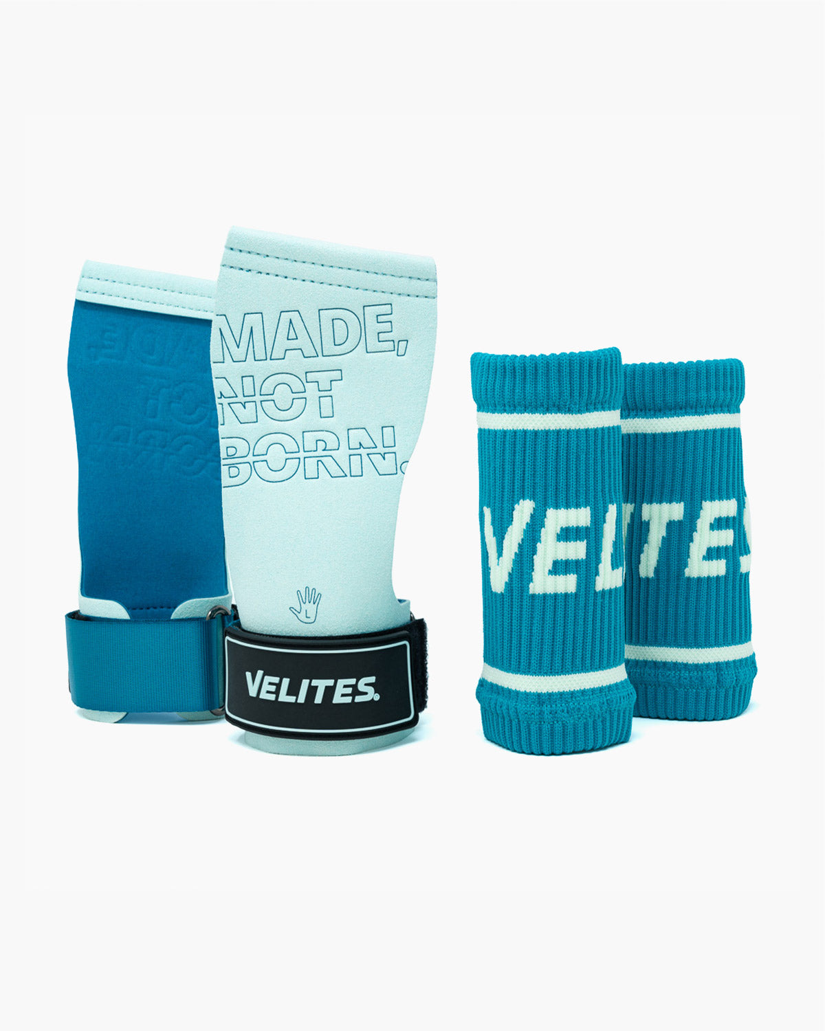 Velites Quad Pro grips en magnésium avec sangles de poignet bleu