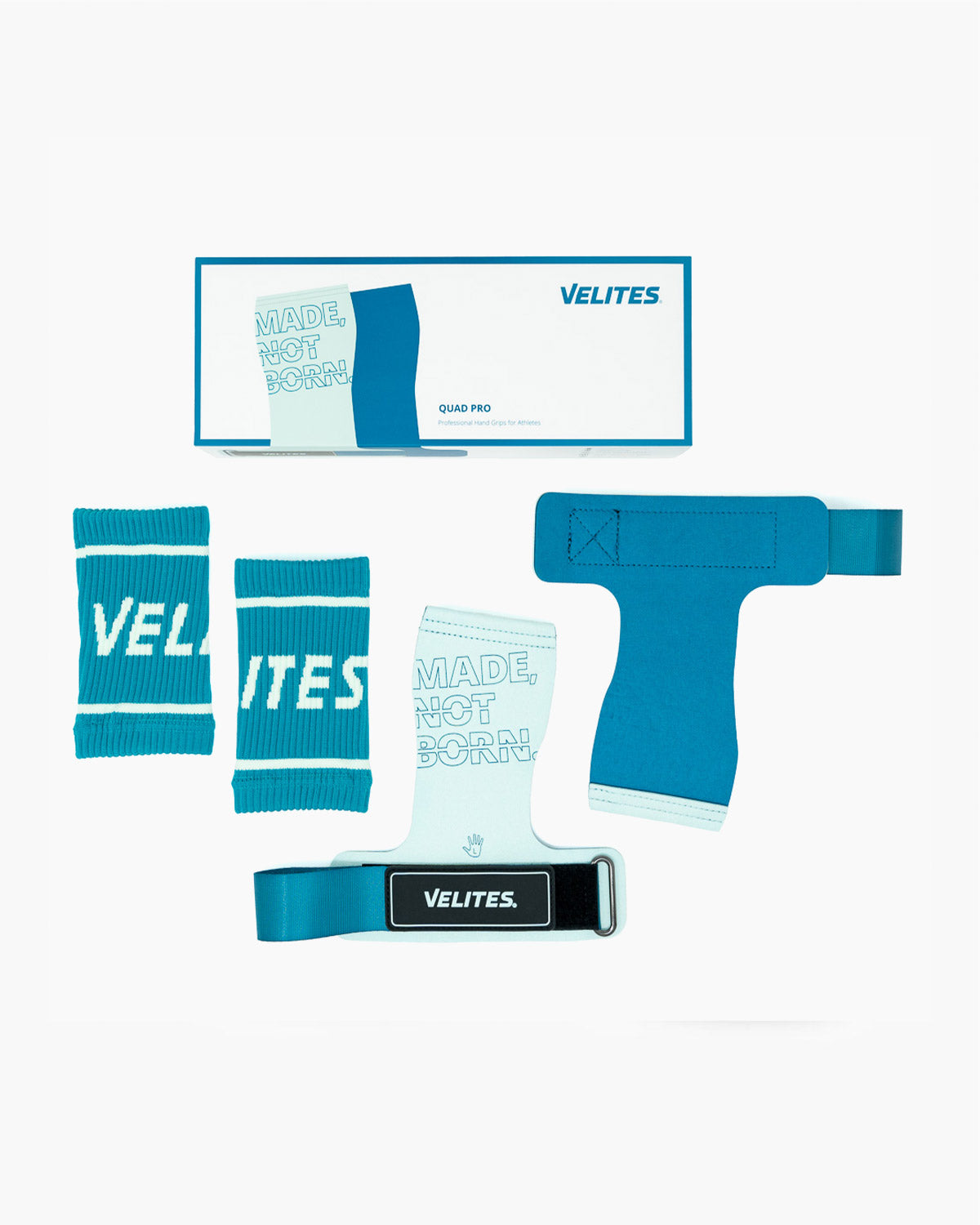 Pack Velites Quad Pro grips en magnésium et sangles de poignet bleu