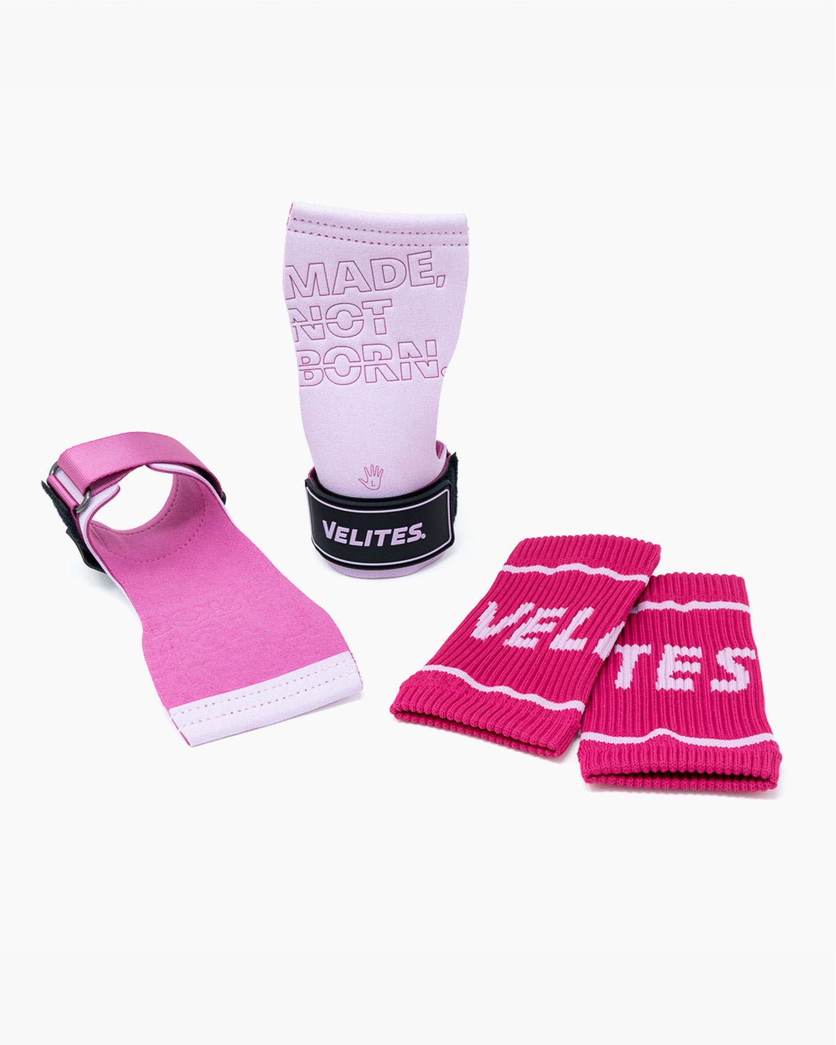 Velites Quad Pro grips en magnésium et sangles de poignet rose