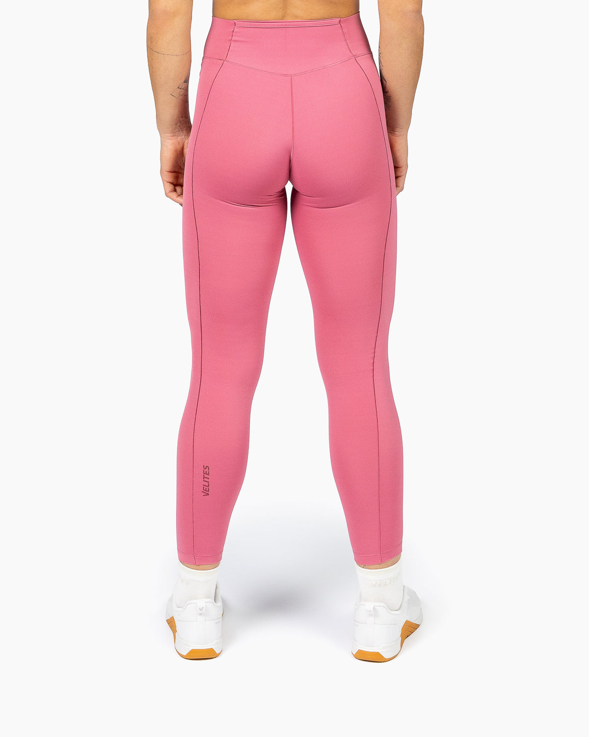 Velites Holo legging largo para mujer vista trasera color grape