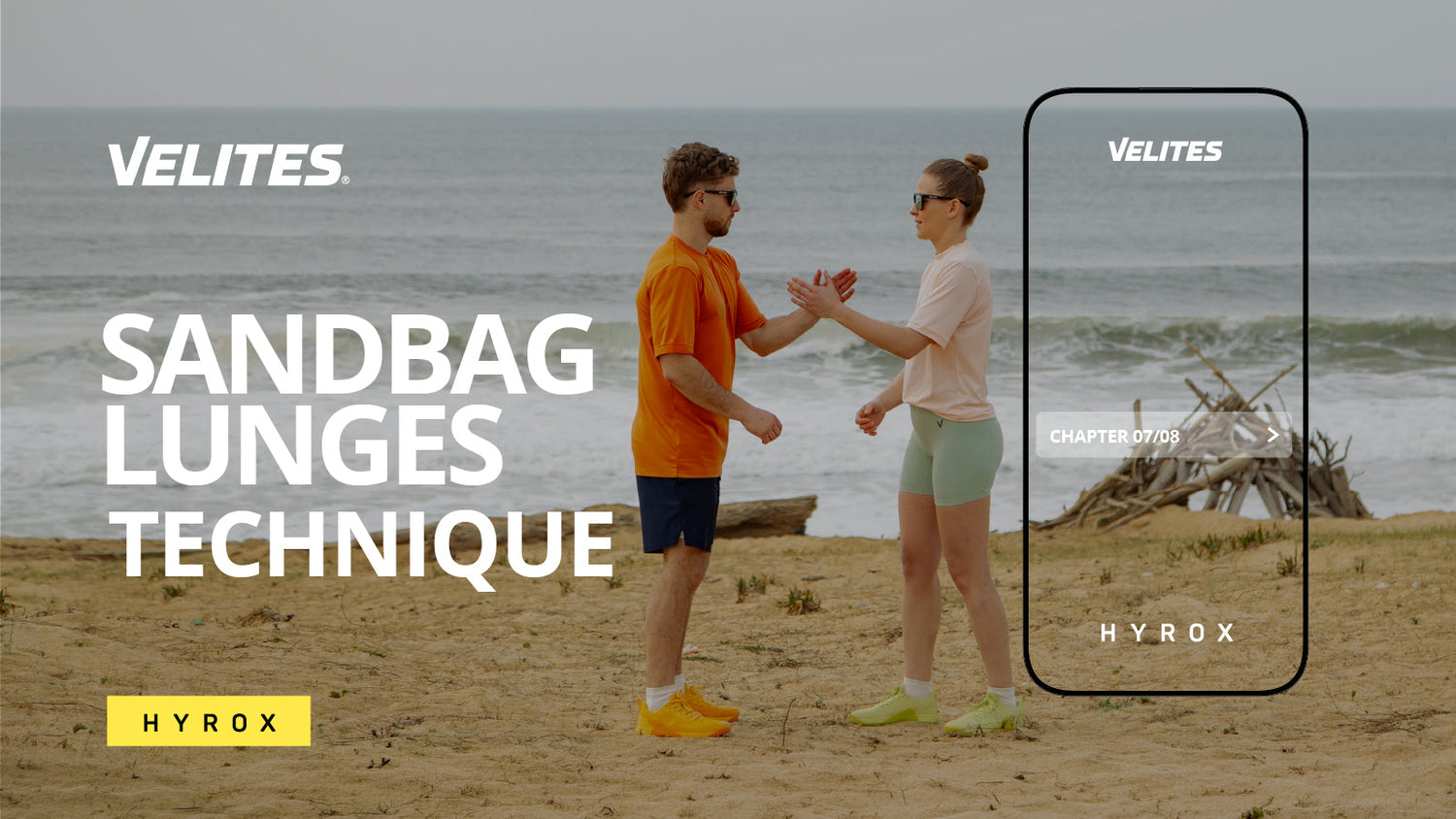 Cours HYROX : Technique des Fentes avec sac de sable par Velites