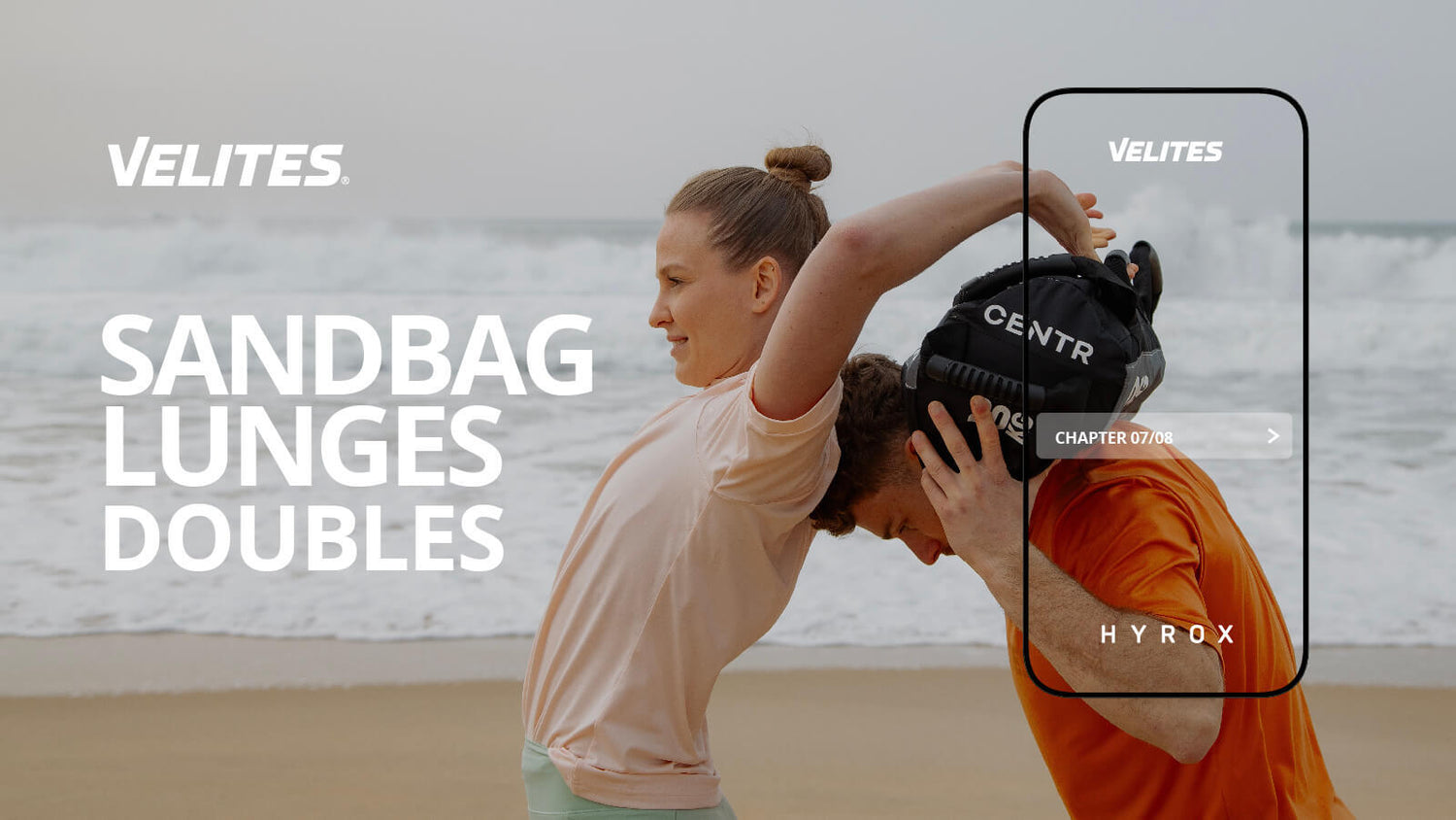 Sandbag Lunges im Doubles Technik-Kurs HYROX von Velites