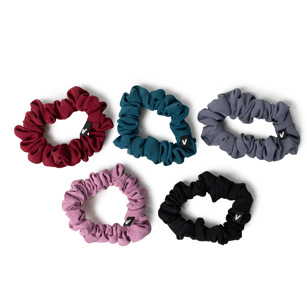 Colorful 5 scrunchies dark pack