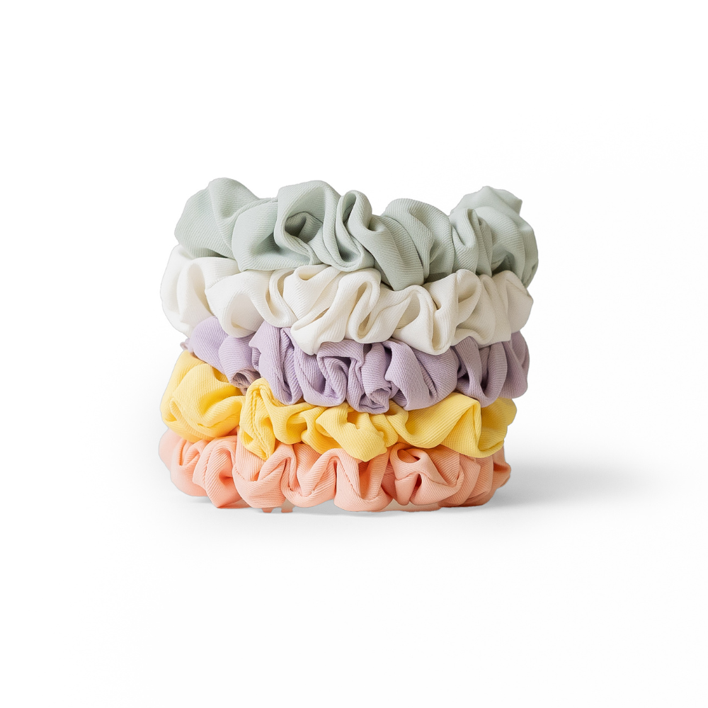 Colorful 5 scrunchies light pack