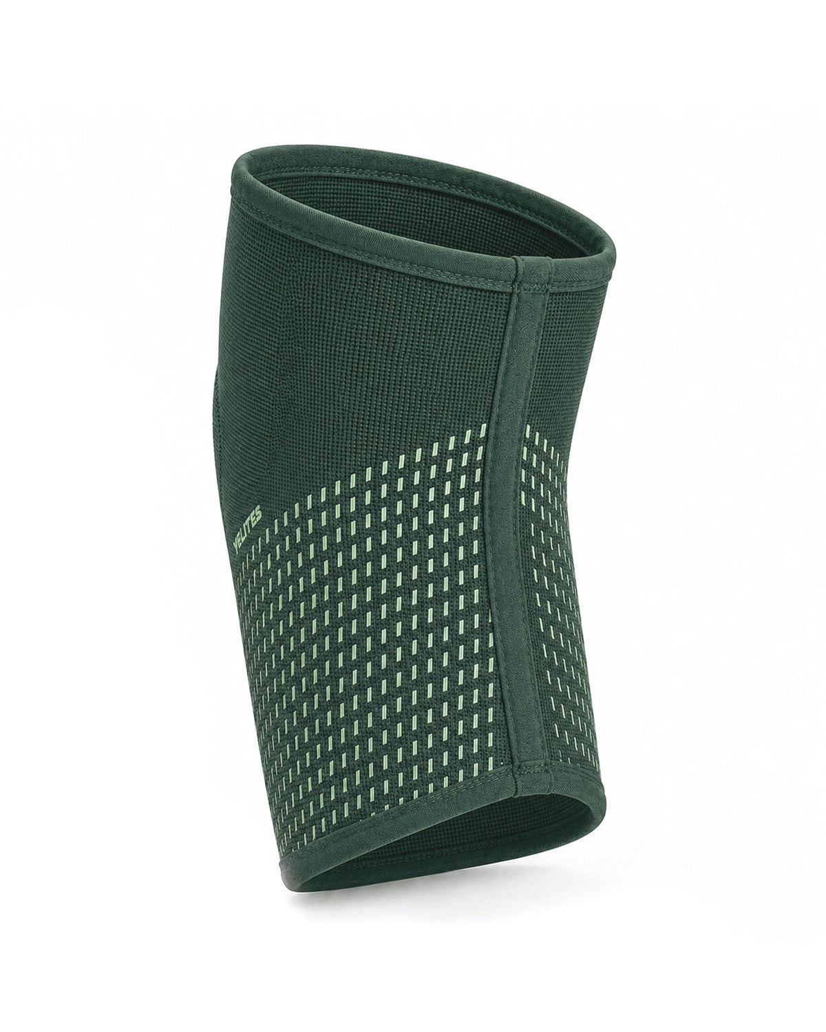 Rodillera POWER 7 mm VELITES vista lateral izquierda verde