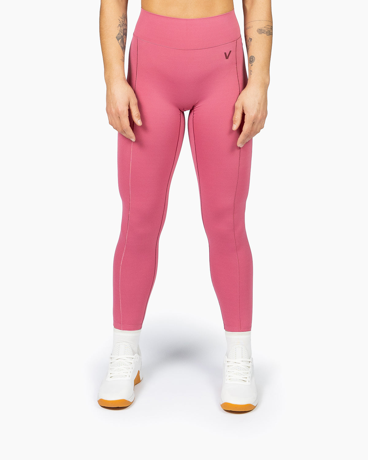 Velites Holo legging largo para mujer vista frontal color grape