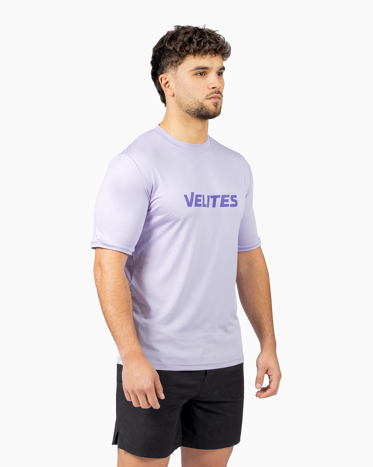 Camiseta Velites Holo lateral tres-cuartos color violeta